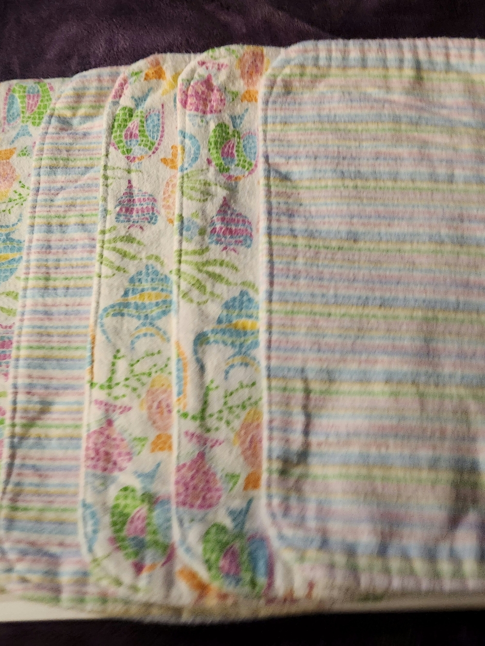 New! Handmade- Set of 6 double-sided mix & match flannel un-paper towels